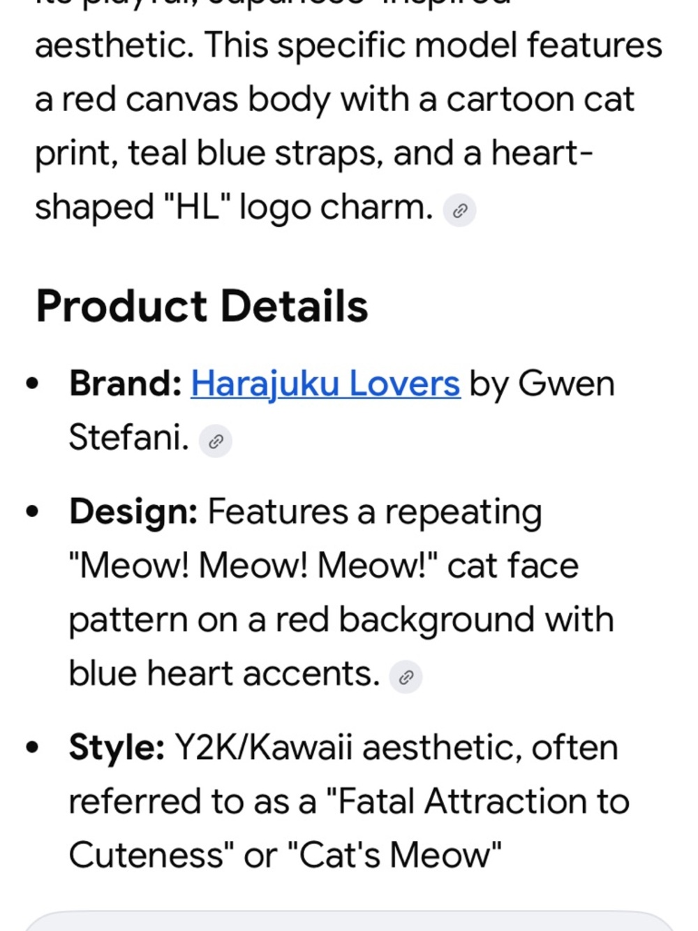 Y2K Harajuku Lovers Gwen Stefani Cats Meow Mini Shoulder Bag Baguette - Picture 13 of 13